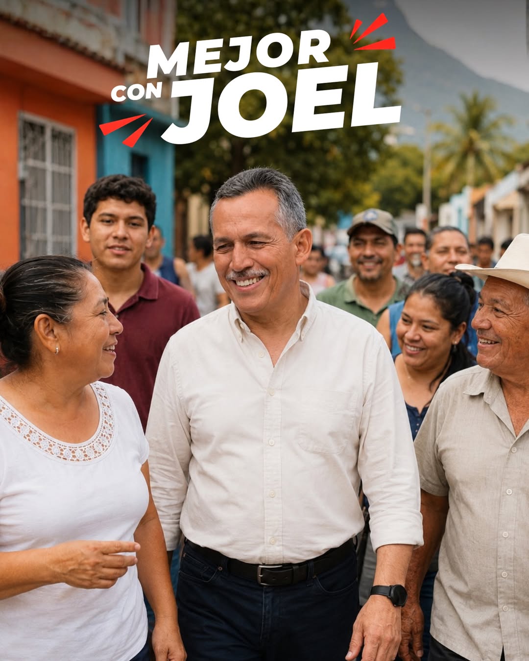 Joel con la comunidad