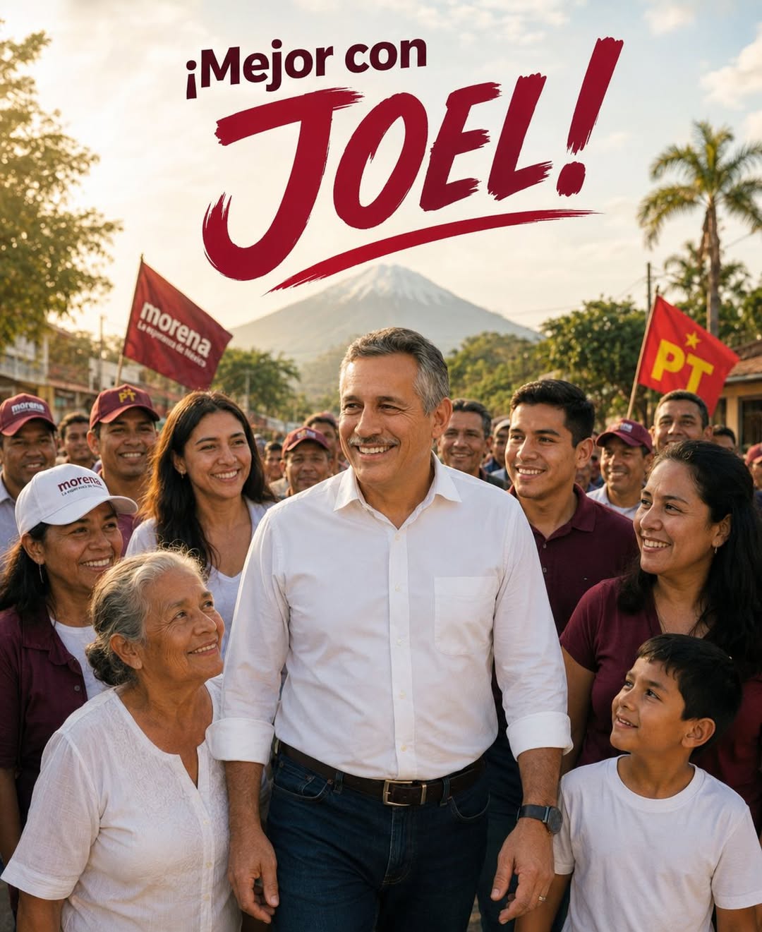 Joel con la comunidad