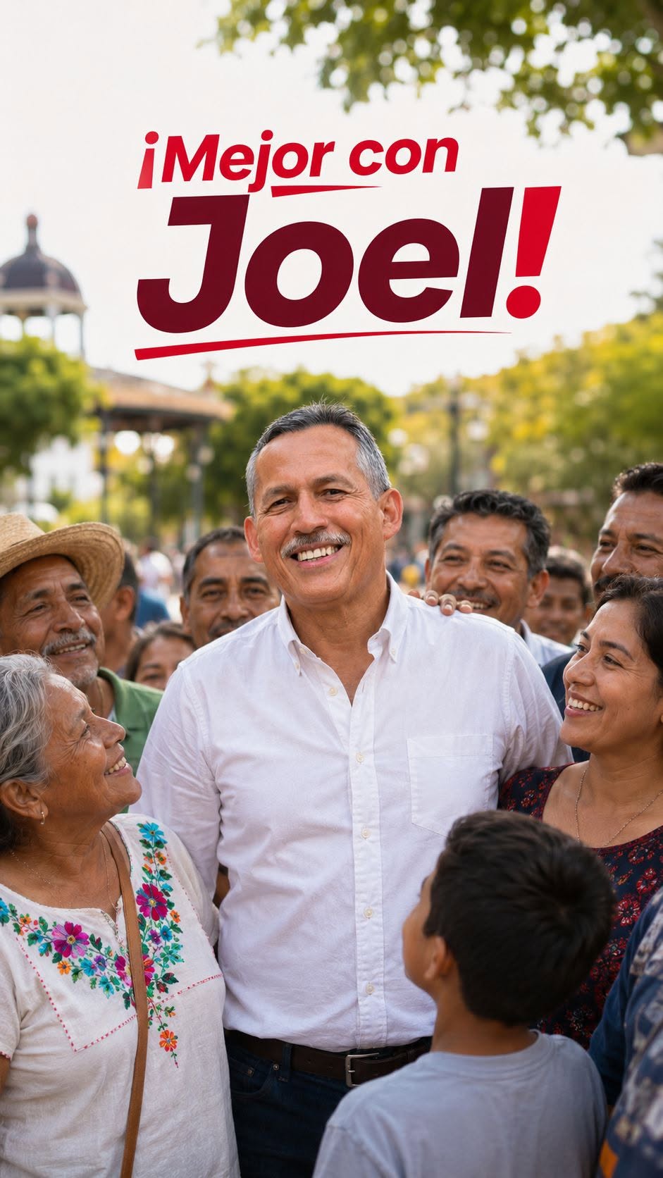 Joel con la comunidad