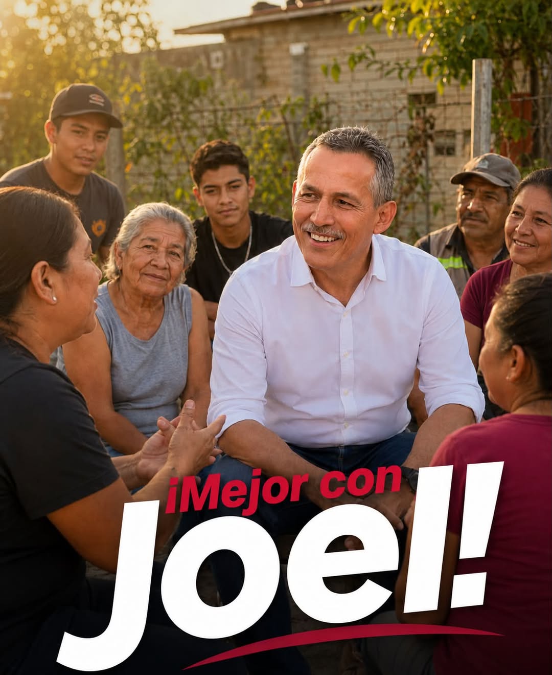 Joel con la comunidad